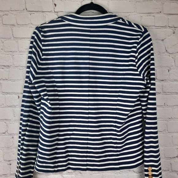 Lauren Ralph Lauren Nautical Stripped Cotton Blazer - Picture 7 of 16